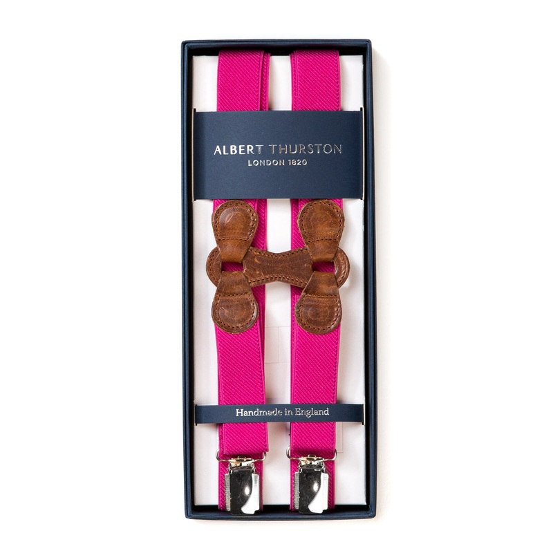 Pink Elastic Clip-On Suspenders “Infinity”