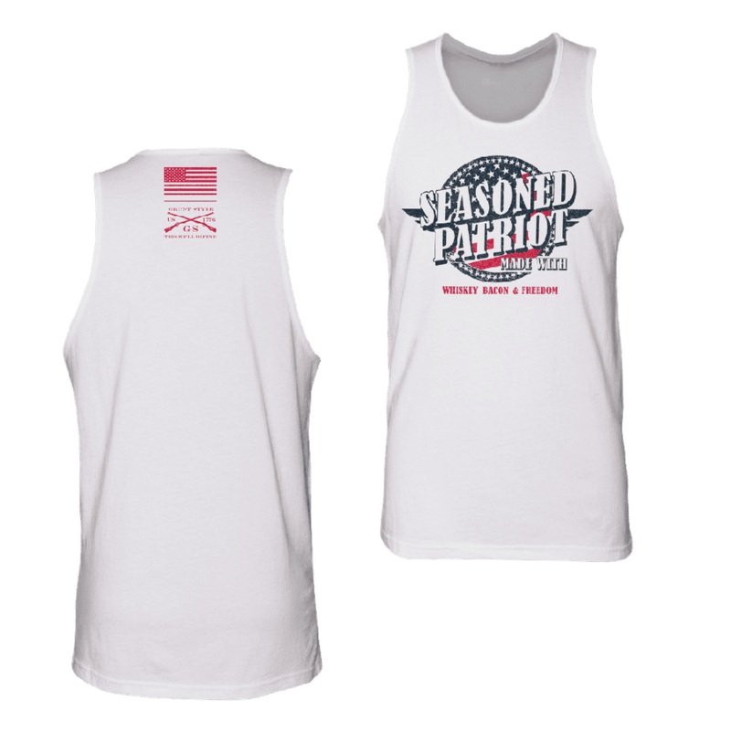 Seasoned Patriot Tank – White Small