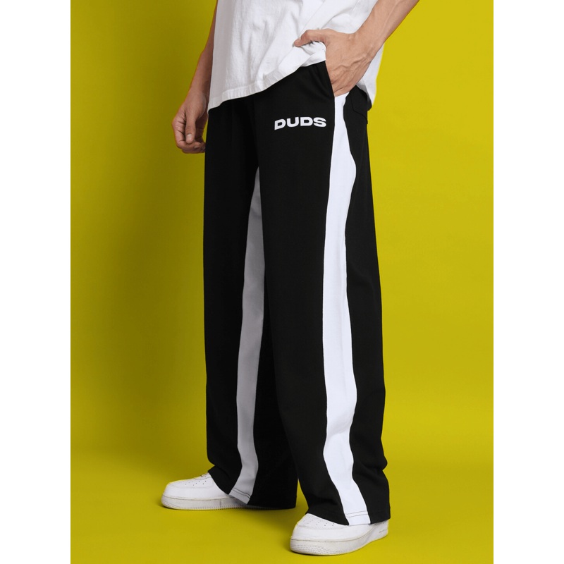 SIDE SEAM BAGGY COTTON JOGGER BLACK XS