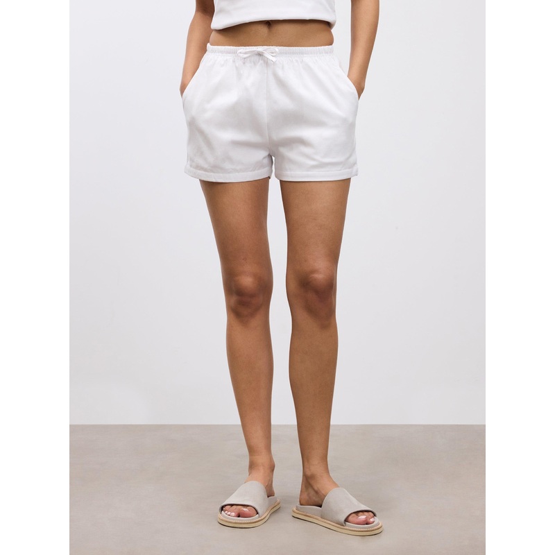 Womens Linen Short in White XXS (4) White