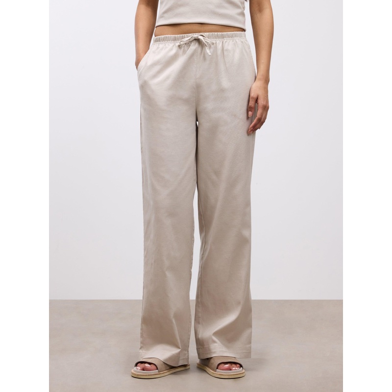 Womens Linen Trouser in Stone XXS (4) Stone