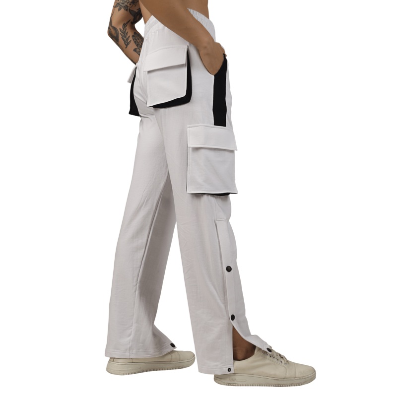 BRACKET CARGO PANT WHITE BLACK HIGHLIGHTER XS