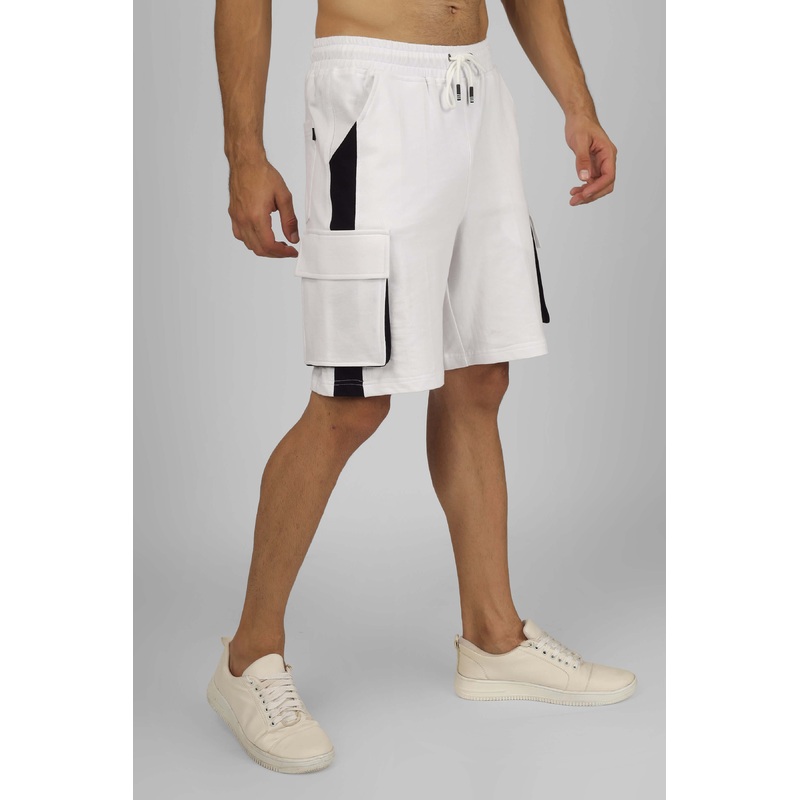CONTRA REGULAR FIT CARGO SHORTS WHITE BLACK XS
