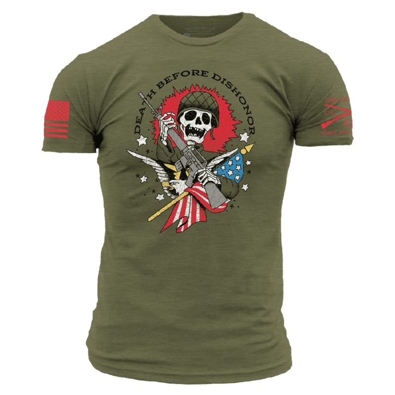 Death Before Dishonor T-Shirt – Military Green Small