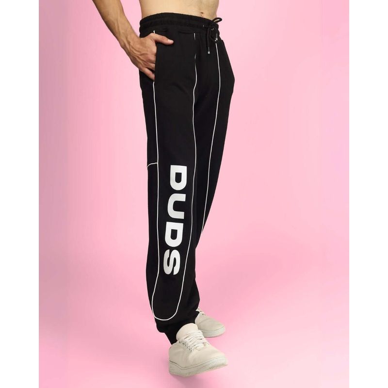 DUDS ESSENTIAL COTTON JOGGERS BLACK XS