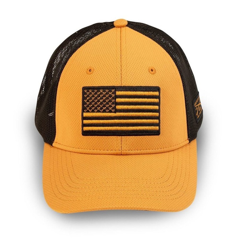 Embroidered American Flag Stretch Fit Hat – Coyote