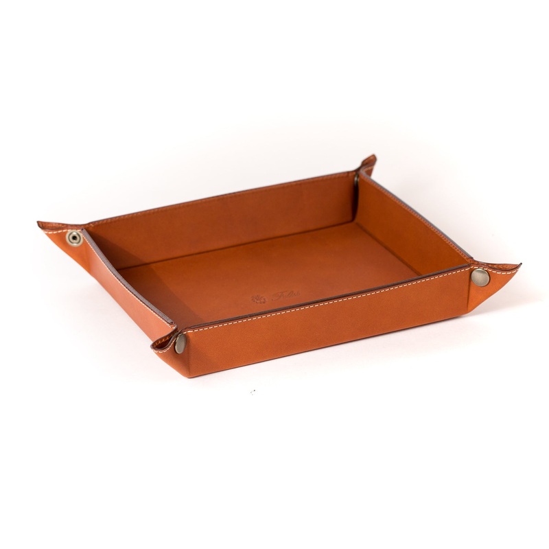 Office Organizer “Utensils Bowl” made from Saddle Leather – handcrafted M/12x15cm