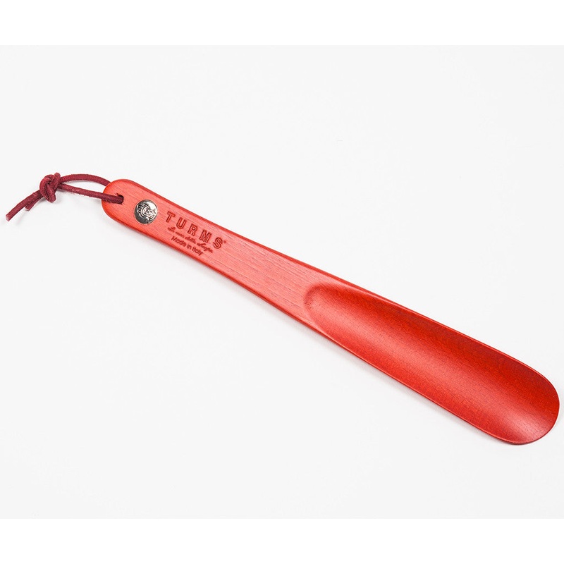 Shoehorn “Medio” made of red glazed beech wood – handcrafted