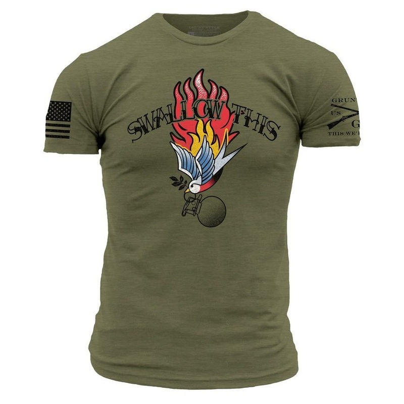 Swallow This T-Shirt – Military Green Small