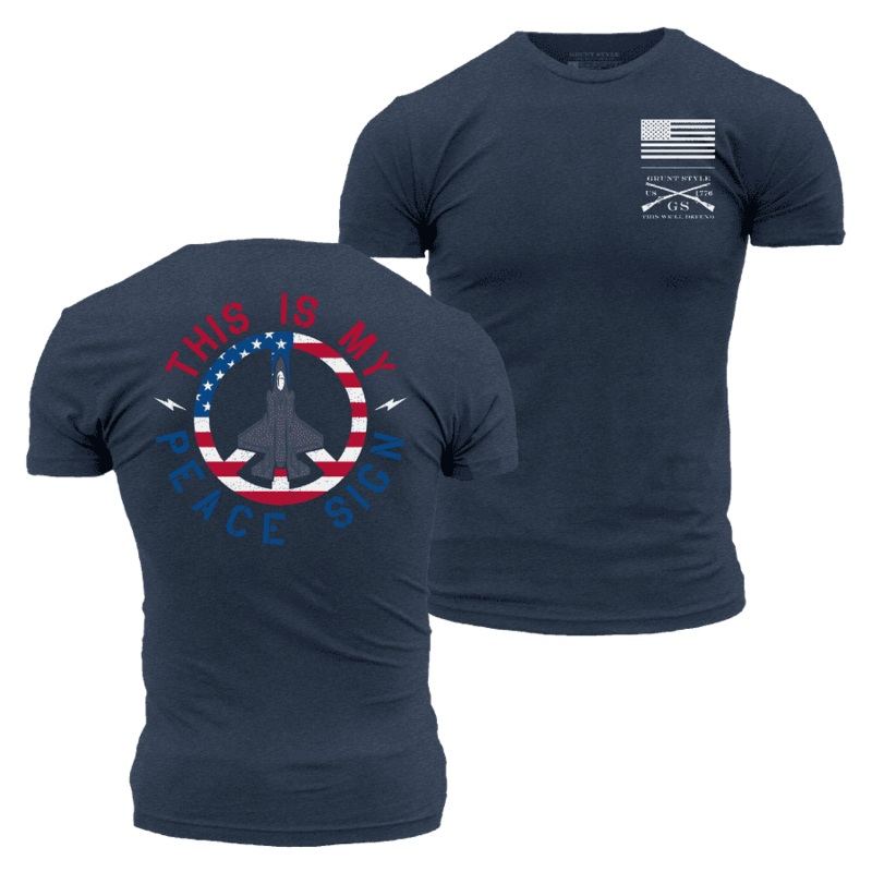 This Is My Peace Sign T-Shirt – Midnight Navy Small