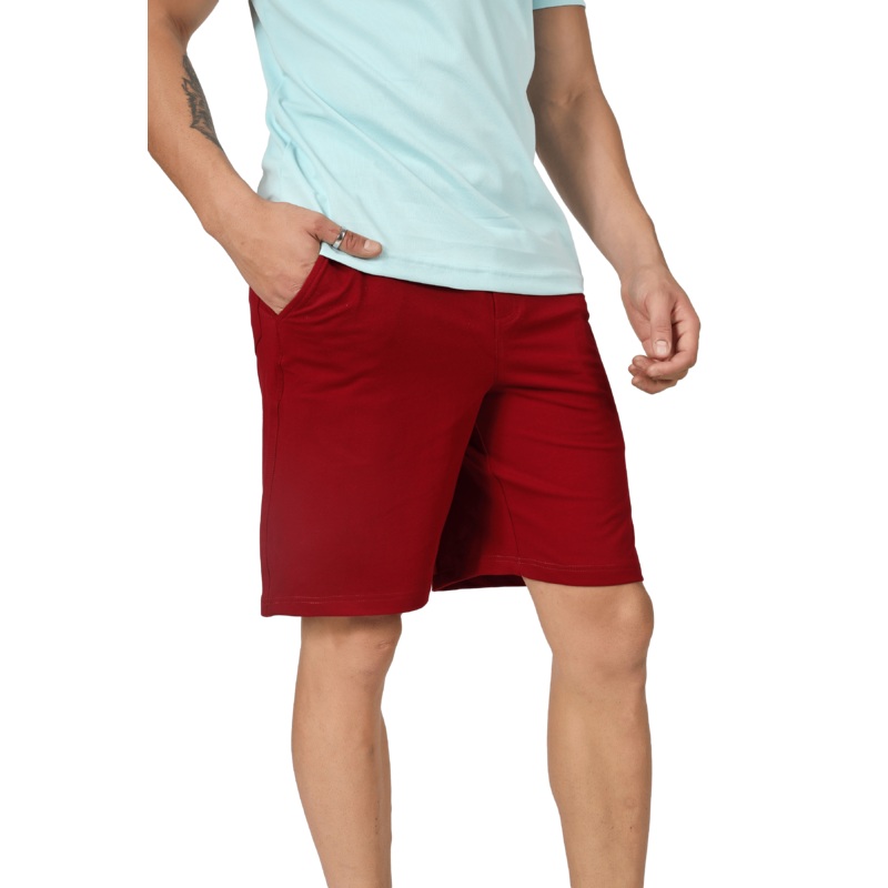 VINTAGE REGULAR FIT SHORTS BURGUNDY XS