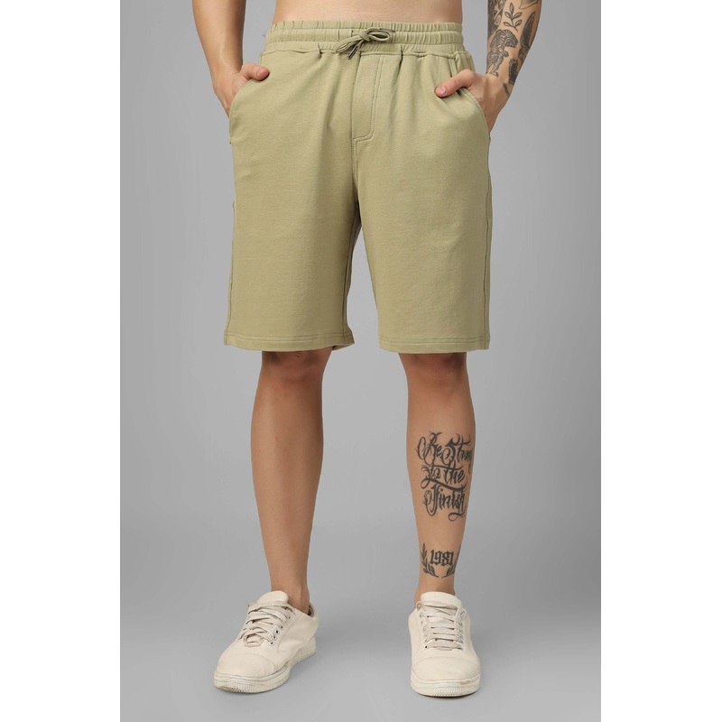 VINTAGE REGULAR FIT SHORTS GRAVEL GREEN XS