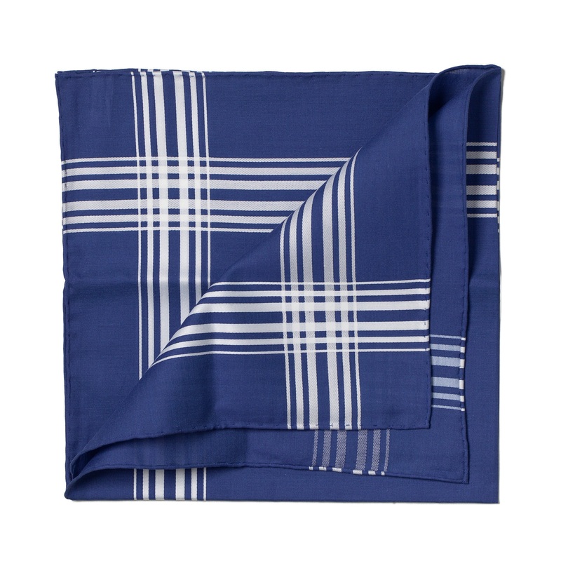 Blue Patterned Handkerchief “Montmartre” made of Cotton
