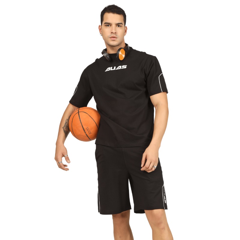 MINIMAL SHAPED CORD CO-ORD SET BLACK XS