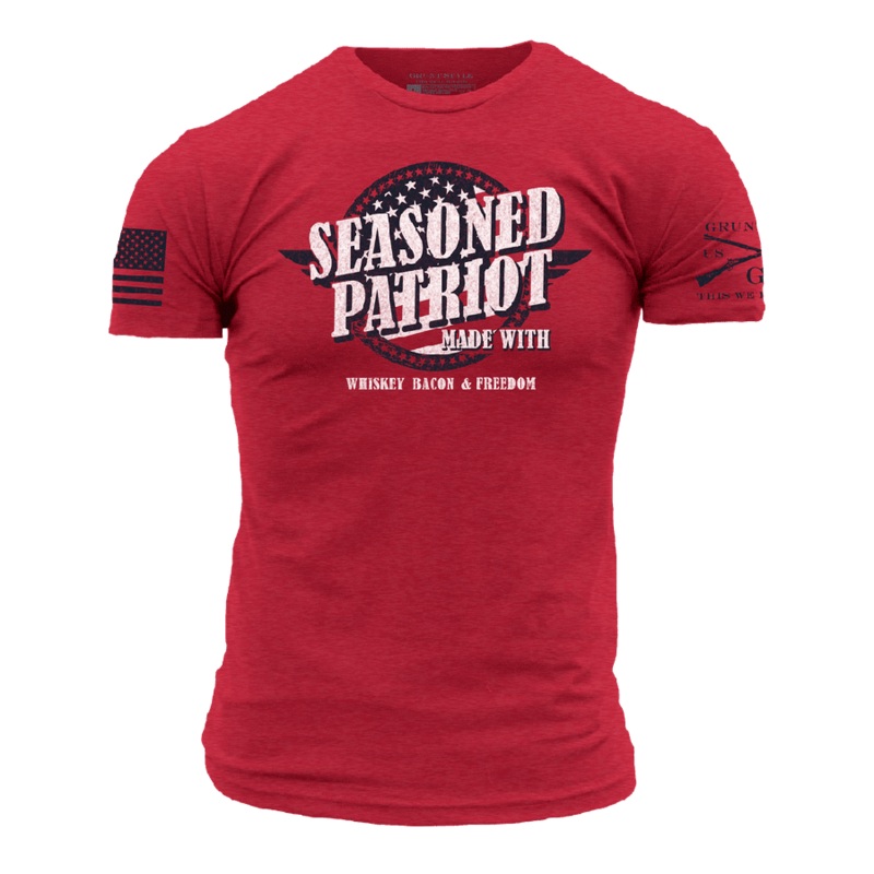 Seasoned Patriot T-Shirt – Red Small