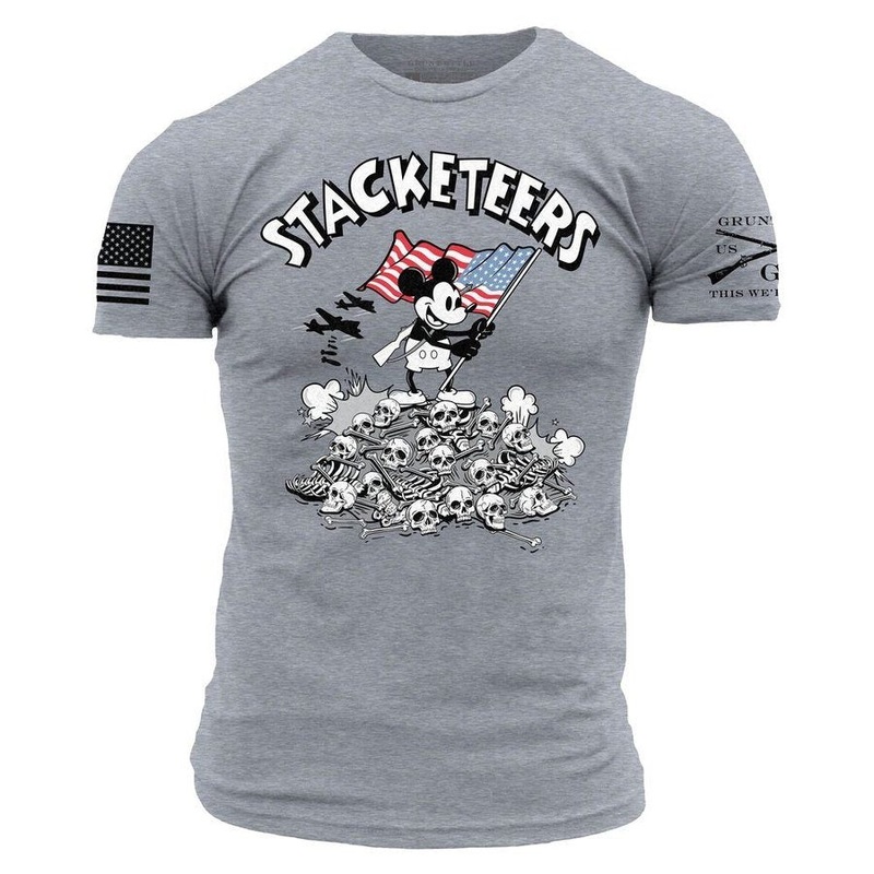 Stacketeers T-Shirt – Dark Heather Gray Small
