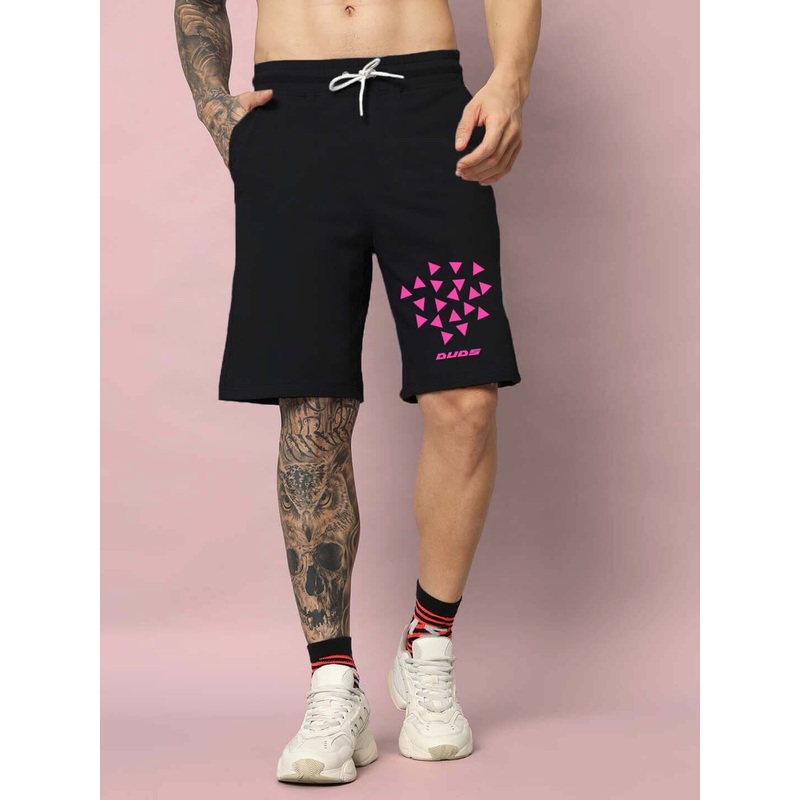 STAR DUST REGULAR FIT SHORTS BLACK XS