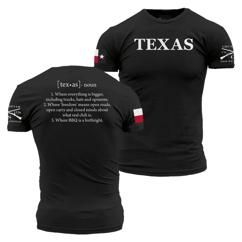 Texas Defined Open Carry T-Shirt – Black Small