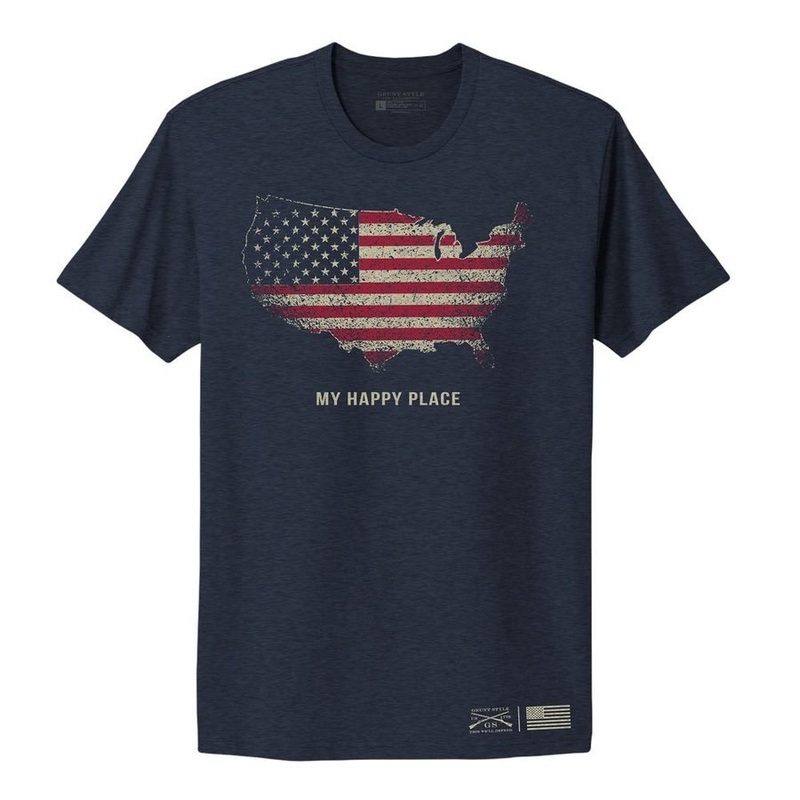 Women’s My Happy Place Boyfriend Fit T-Shirt – Midnight Navy Small