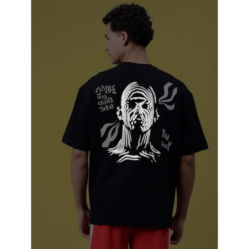 MAYBE IT IS EASIER THAN YOU THINK REFLECTOR T-SHIRT BLACK XS