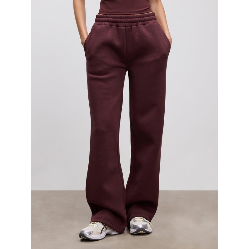 Womens Neoprene Straight Leg Jogger in Burgundy XXS (4) Burgundy Interlock