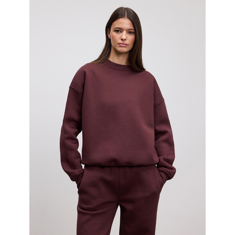 Womens Neoprene Sweatshirt in Burgundy XXS (4) Burgundy Interlock