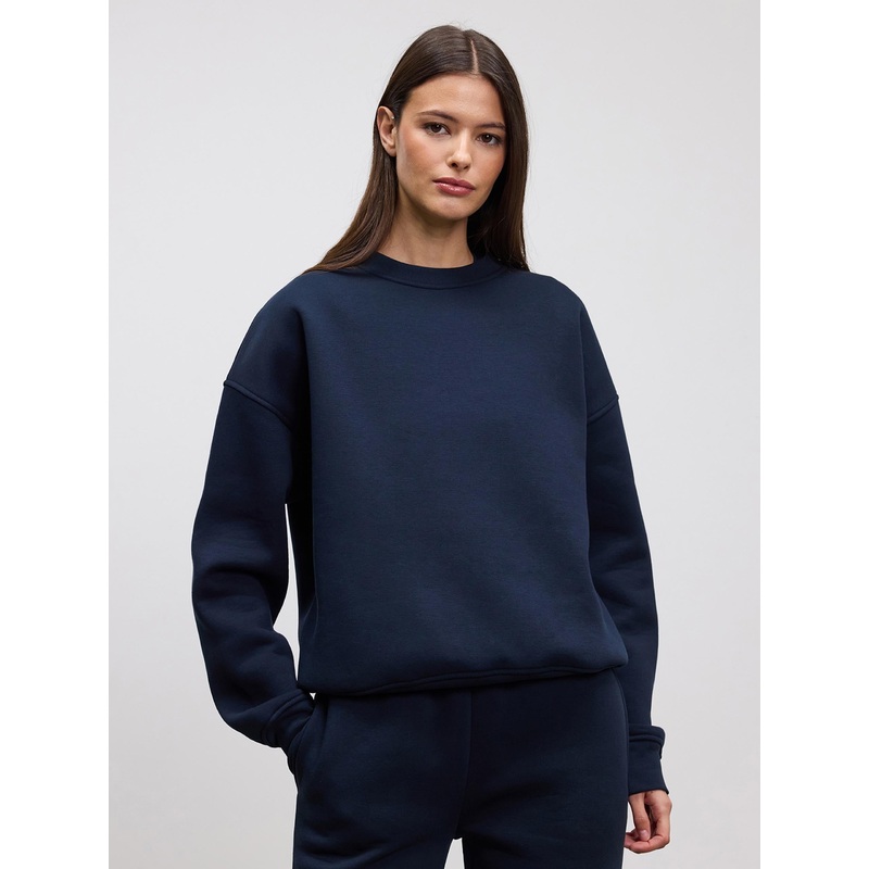 Womens Neoprene Sweatshirt in Navy XXS (4) Navy Interlock