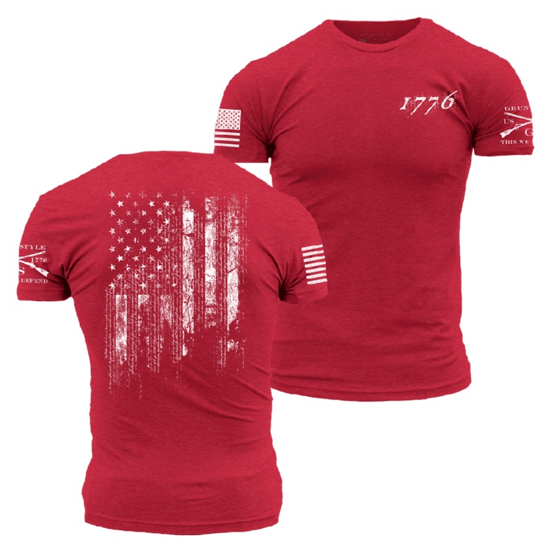 1776 Flag T-Shirt – Red Small