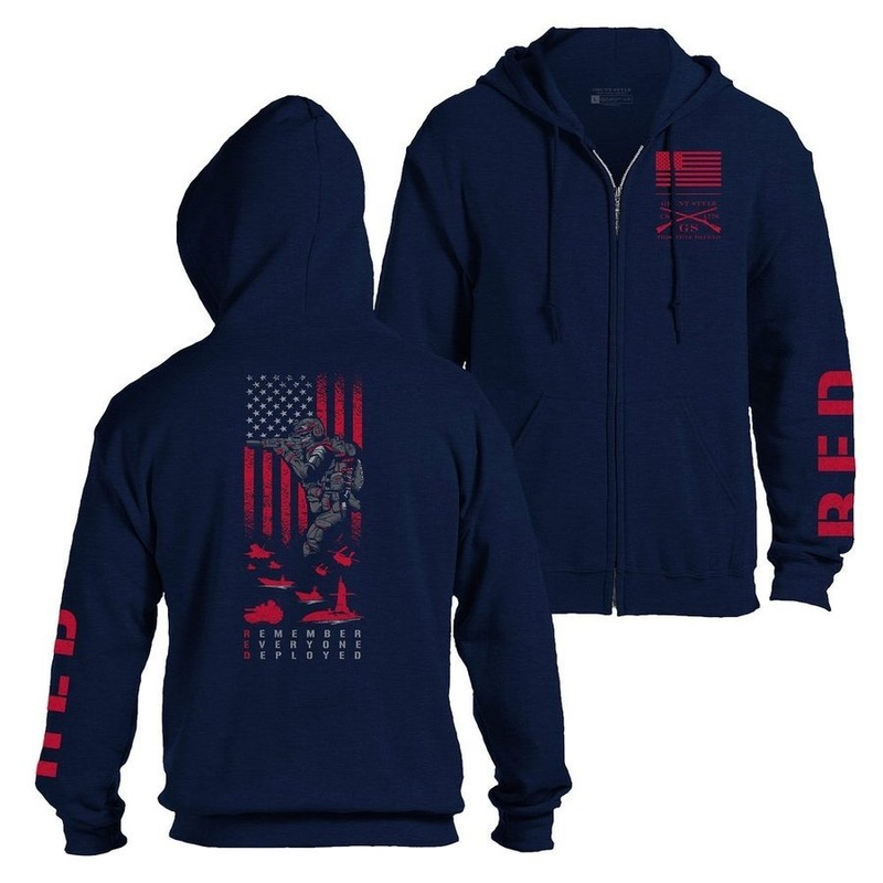 RED Friday Full-Zip Hoodie – Navy Small