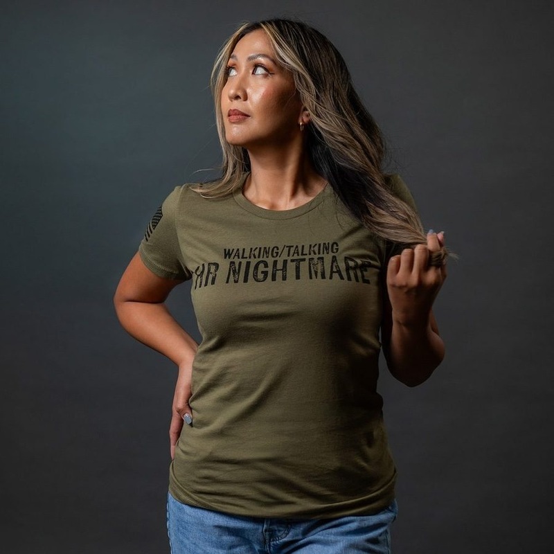 Women’s HR Nightmare Slim Fit T-Shirt – Military Green Small