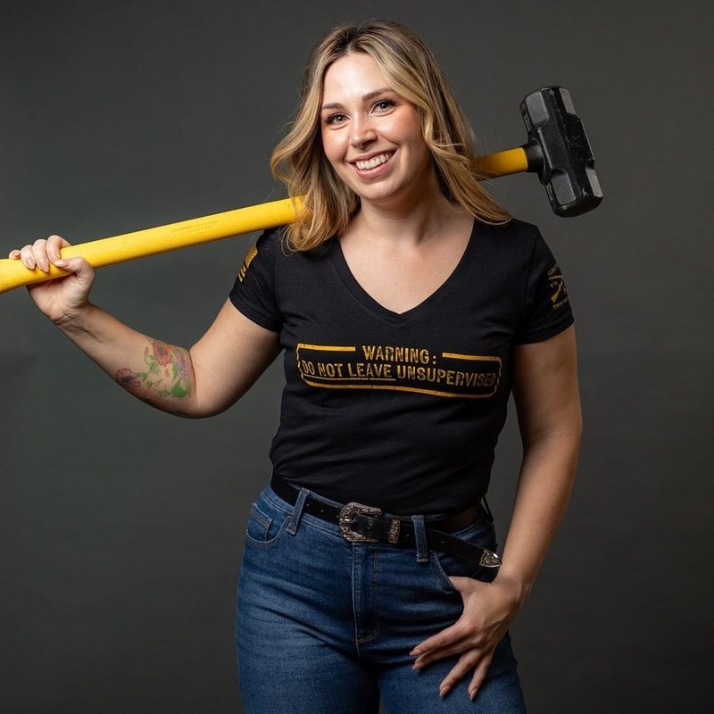 Women’s Needs Supervision V-Neck T-Shirt – Black Small