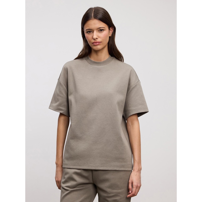 Womens Interlock Relaxed T-Shirt in Olive XXS (4) Olive Interlock