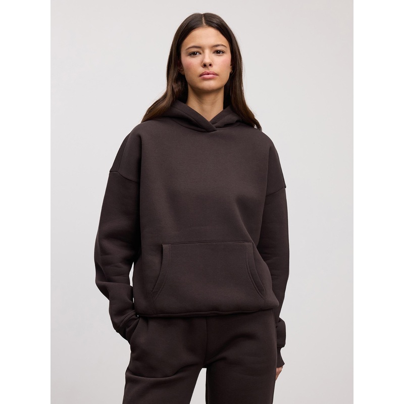 Womens Neoprene Hoodie in Brown XXS (4) Brown Interlock