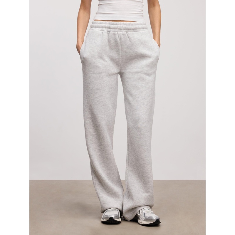 Womens Neoprene Straight Leg Jogger in Marl Grey XXS (4) Marl Grey Interlock