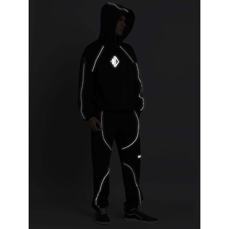 WD REFLECTOR FLEECE CO-ORD SET BLACK XS