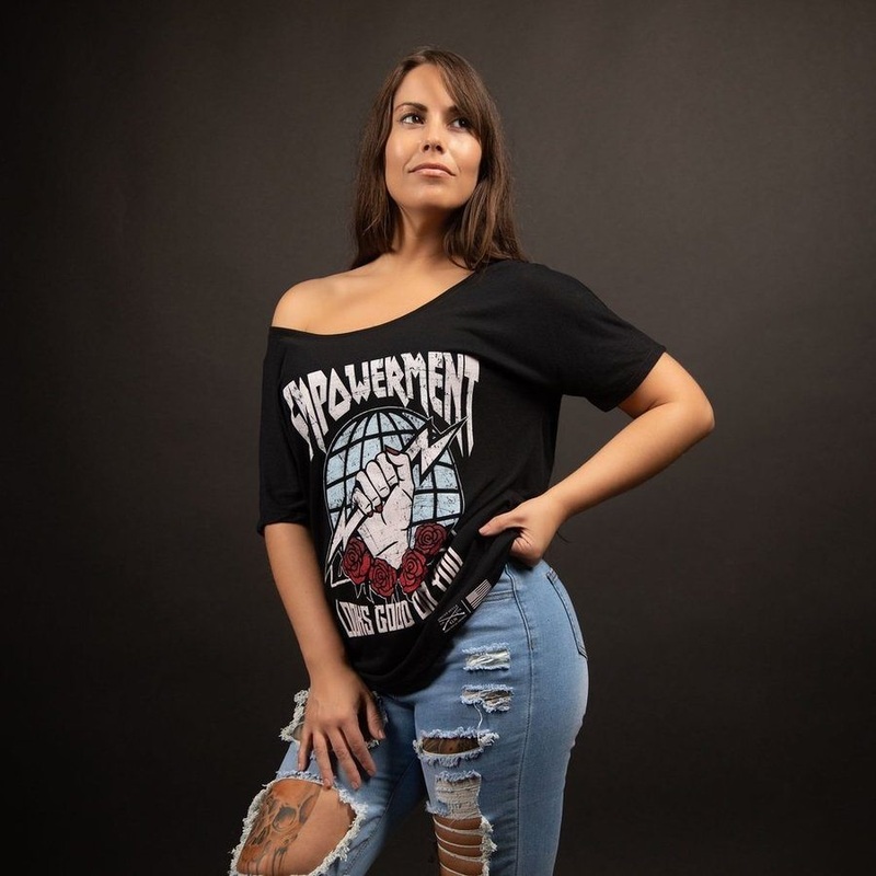 Women’s Empowerment Slouchy T-Shirt – Black Small