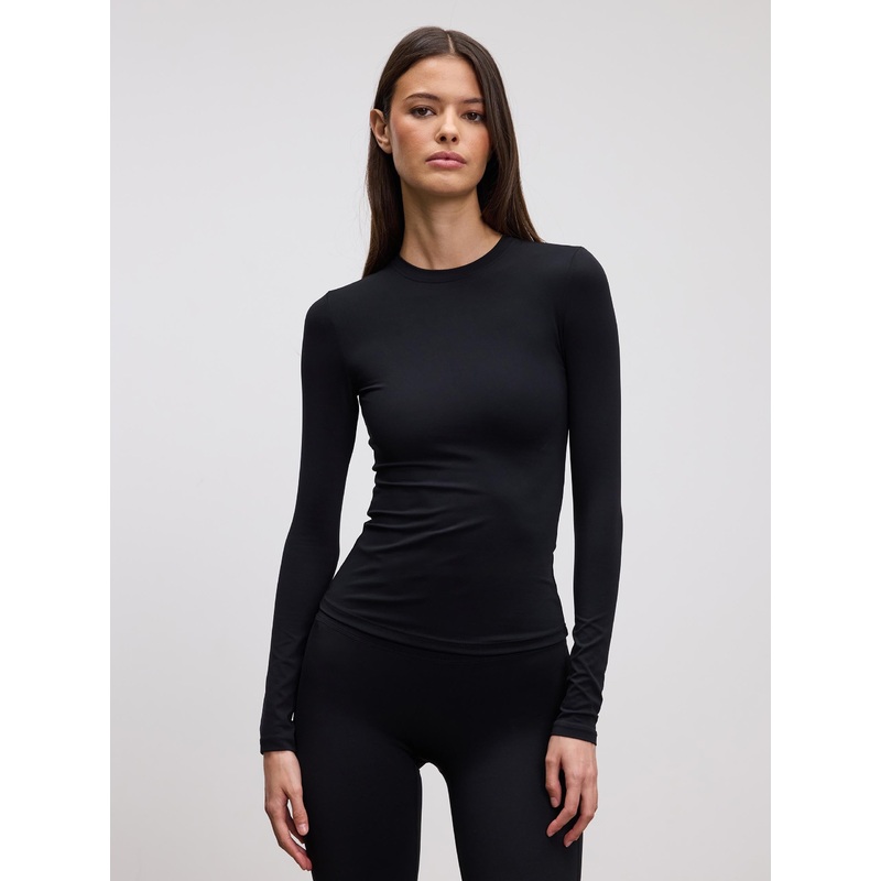 Womens Active Long Sleeve T-Shirt in Black XXS (4) Black Active