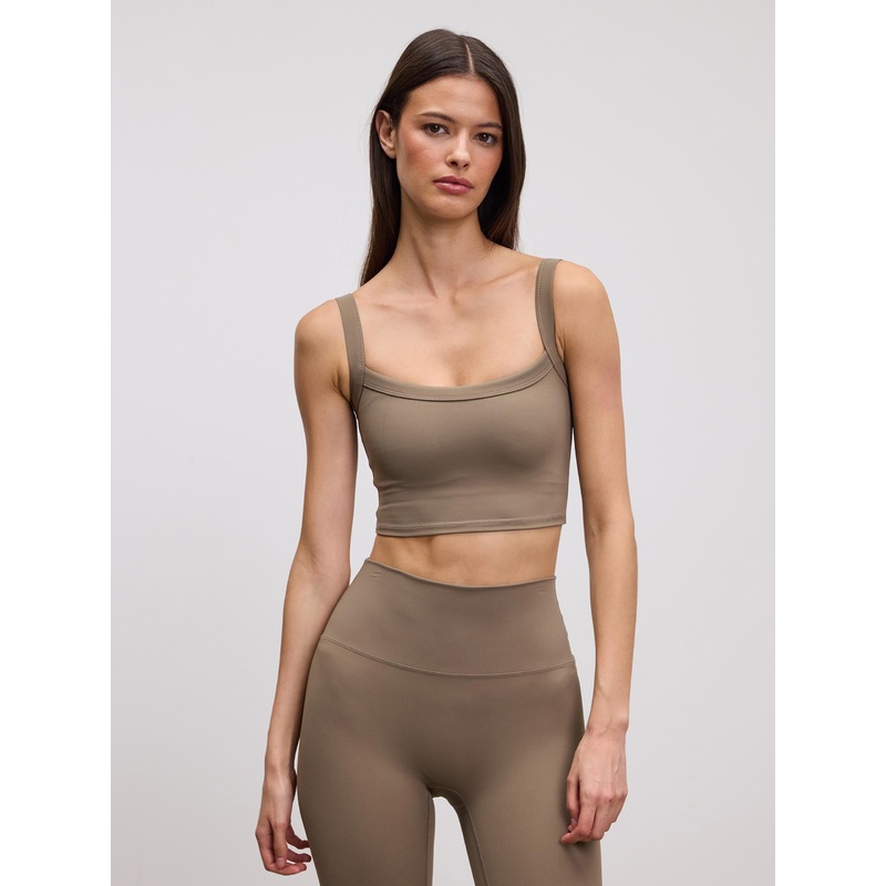 Womens Active Sports Bra in Taupe XXS (4) Taupe Active