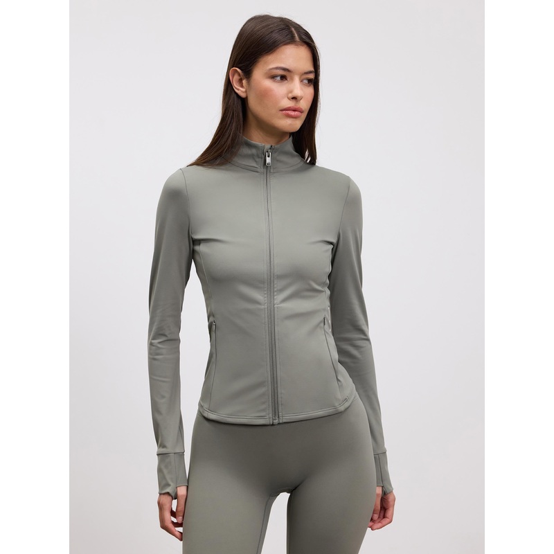Womens Active Zip Through Jacket in Sage XXS (4) Sage Active