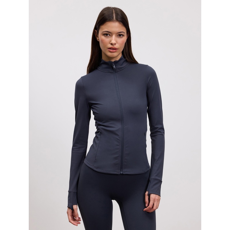 Womens Active Zip Through Jacket in Slate Blue XXS (4) Slate Blue Active