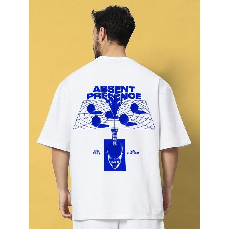 ABSENT PRESENT OVER-SIZED T-SHIRT WHITE XS