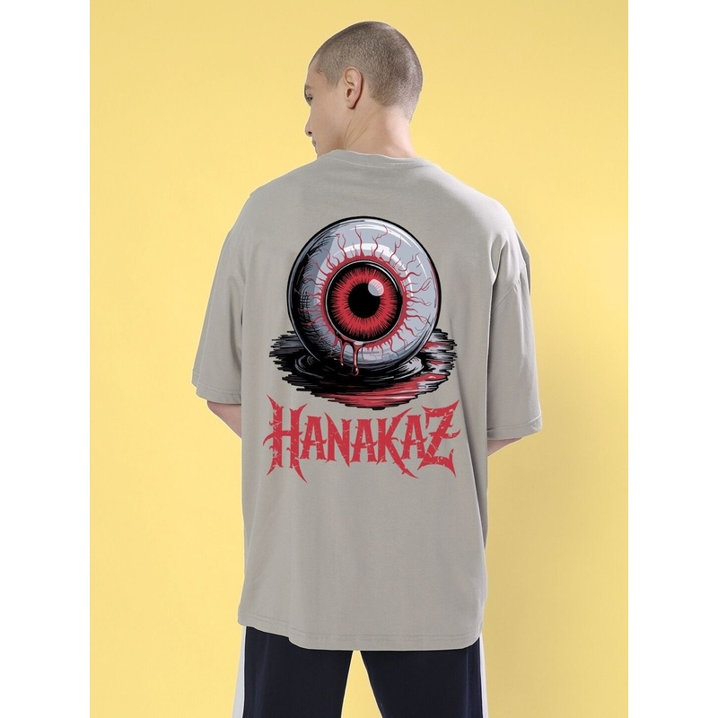 BLOODY EYE OVER-SIZED T-SHIRT GREY XS