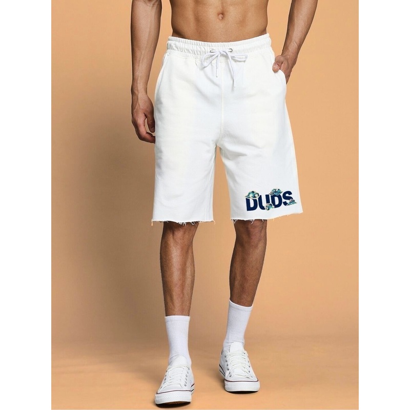 CLOUD PRINTED RELAXED FIT SHORTS OFF WHITE XS