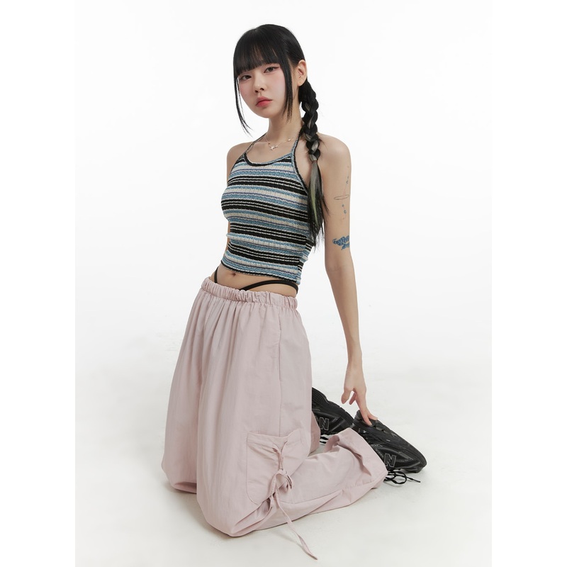 Banding Cargo Pants OM426 Pink S/M