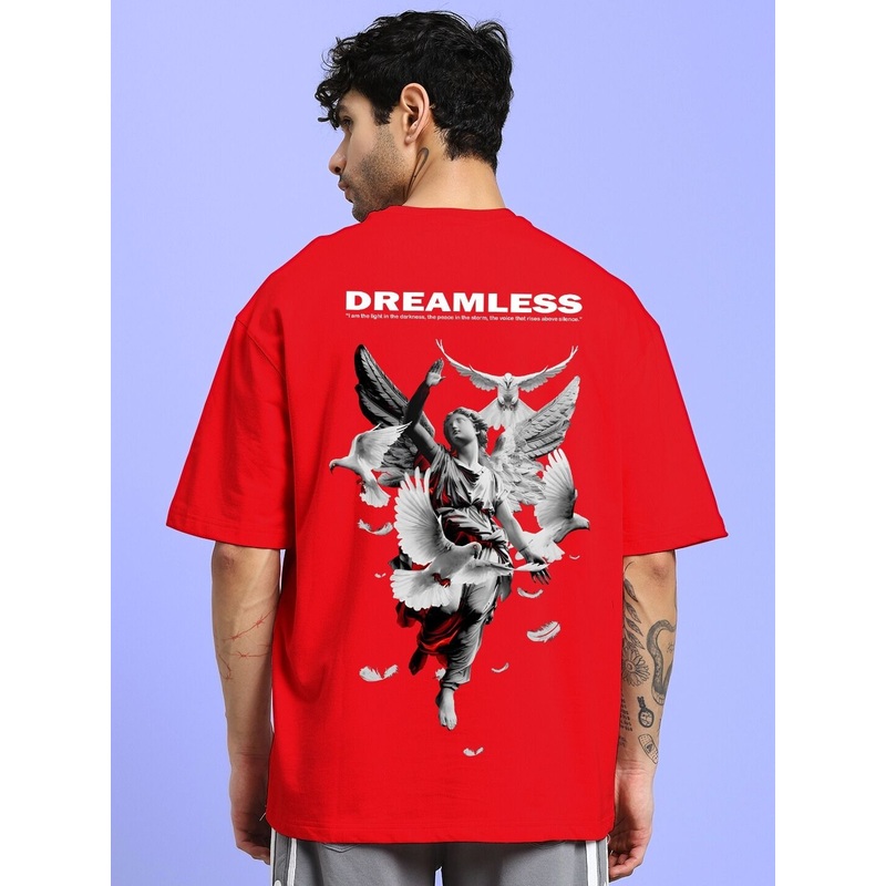 DREAMLESS OVER-SIZED T-SHIRT RED XS