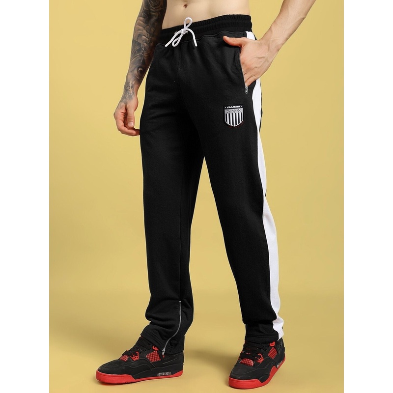 ELEGANT RELAXED-FIT JOGGERS BLACK XS