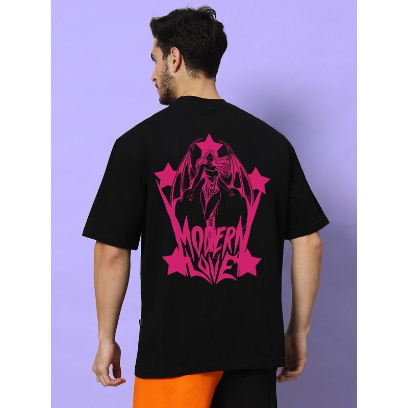 MODERN LOVE OVER-SIZED T-SHIRT BLACK XS