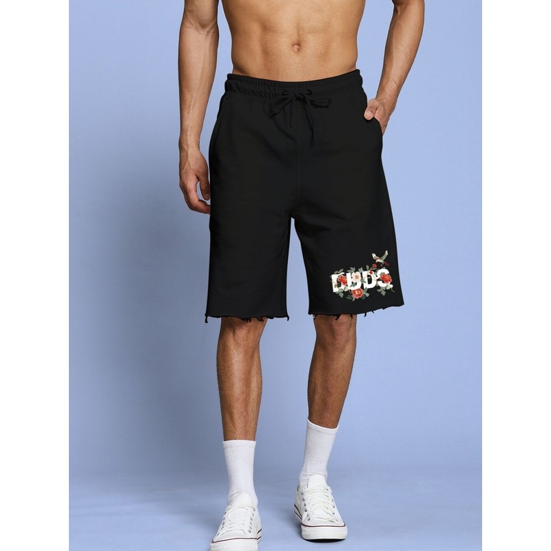 ROSE CHARM RELAXED FIT SHORTS BLACK XS