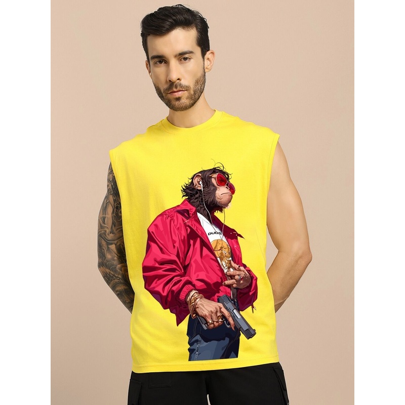 SHOOTER MONKEY GYM T-SHIRT YELLOW XS