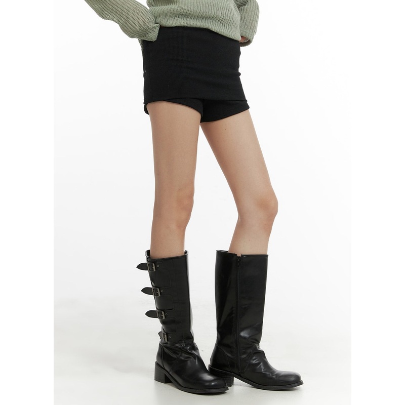 Solid Slim Fit Skort CM426 Black S/M